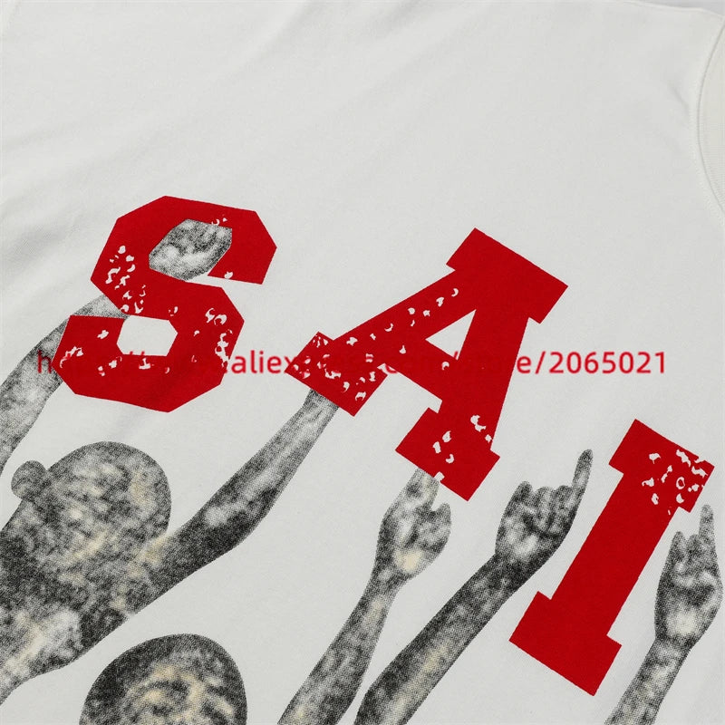 2024fw Saint Tears T-Shirt Men Women Unisex Streetwear Oversize T Shirt Tee Tops