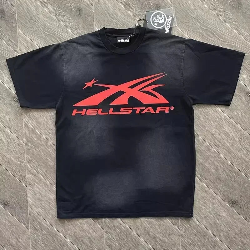 Same big logo cotton wash short sleeve T-shirt from HELLSTAR INS